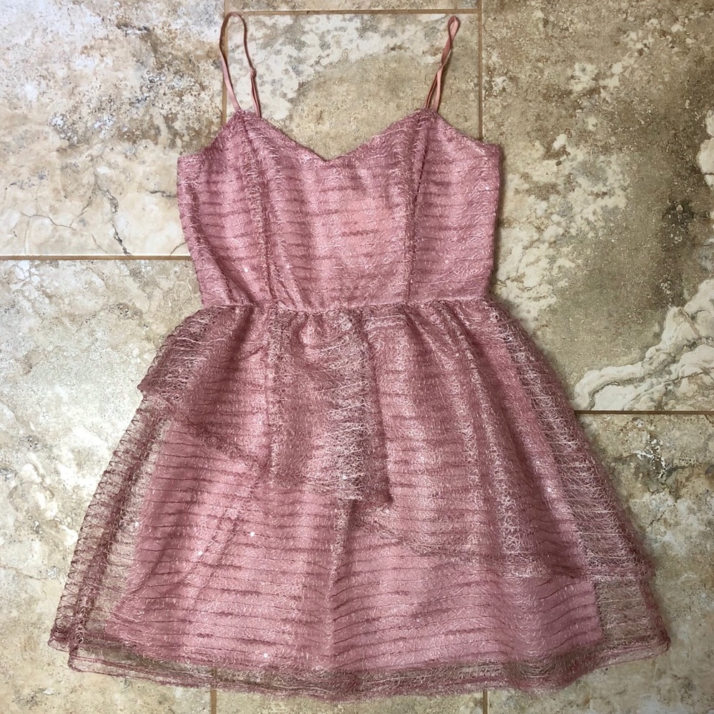 Modlook 29 Mauve Sequin Layered Cocktail Dress